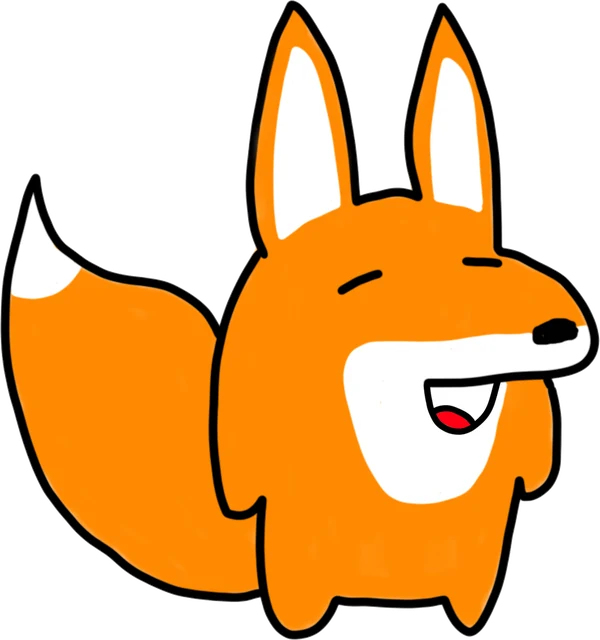 Acco the fox smiling